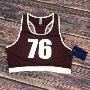 NUYU Texas A&M Aggies 76 NEW Womens Halter Sports Bra Top Medium M Maroon Red